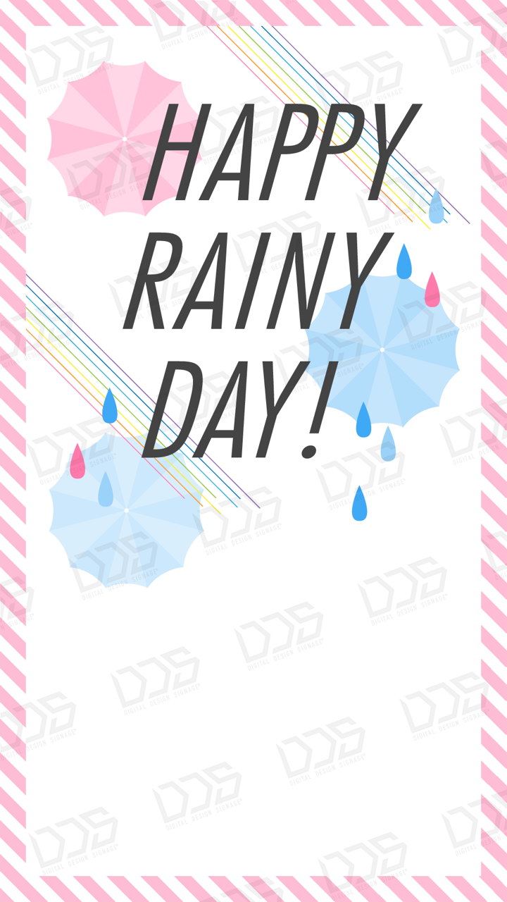 Dds デジタルデザインサイネージ おしゃれな雨の日テンプレート
