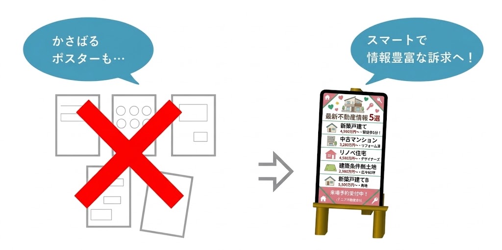 サイネージのポスター機能